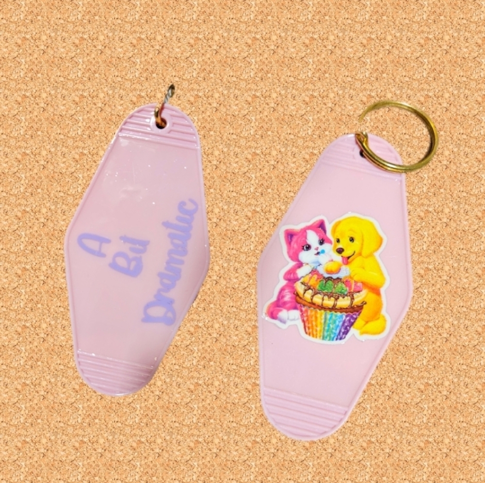 Pink Key Holder with Cute Animal Design